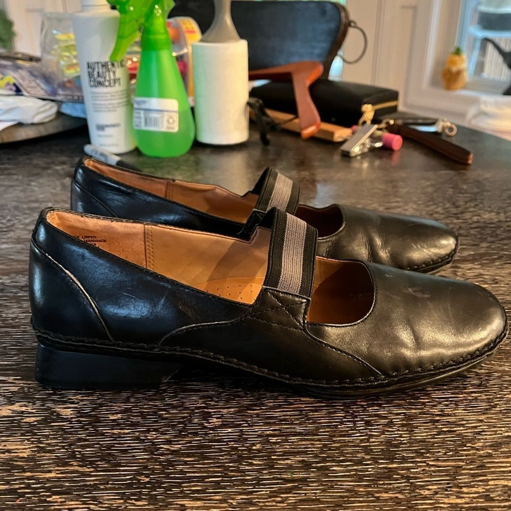 J. Jill J. Joker Leather Elastic Strap Mary Jane Shoes sz 7-1/2